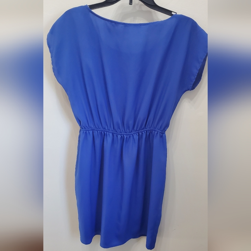 Cobalt Blue Babydoll Mini Dress Swimsuit Cover - Picture 4 of 7